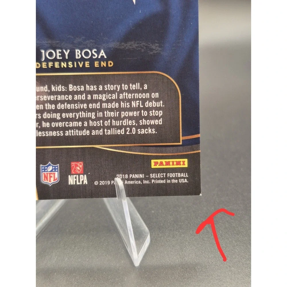 2018 Panini Select Joey Bosa #255 Field Level Tri Color Prizm /99 Chargers SP